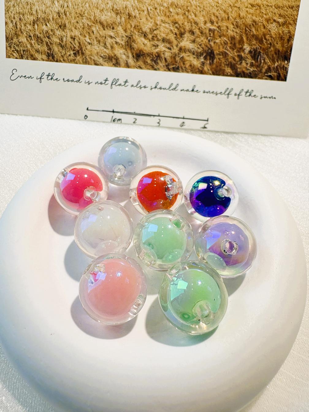 #05 Imitation glass, acrylic bracelet beads -16mm