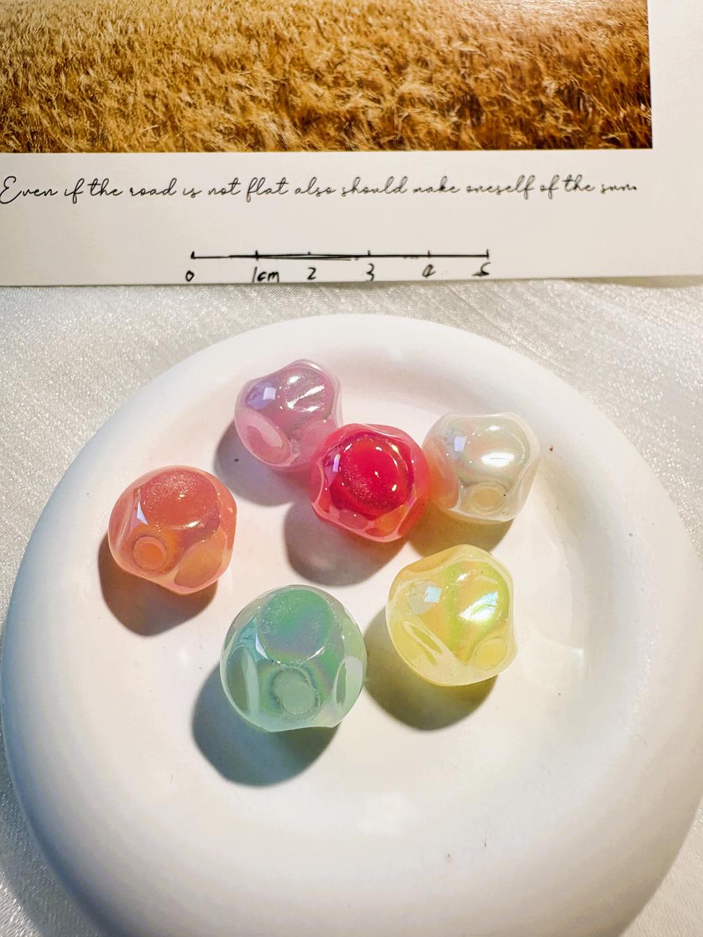 #05 Imitation glass, acrylic bracelet beads -16mm