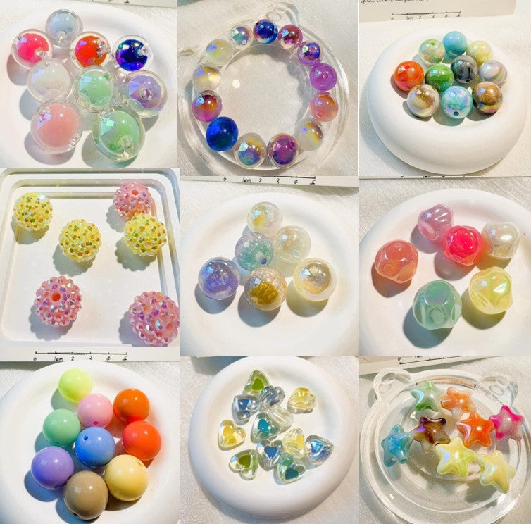 #05 Imitation glass, acrylic bracelet beads -16mm