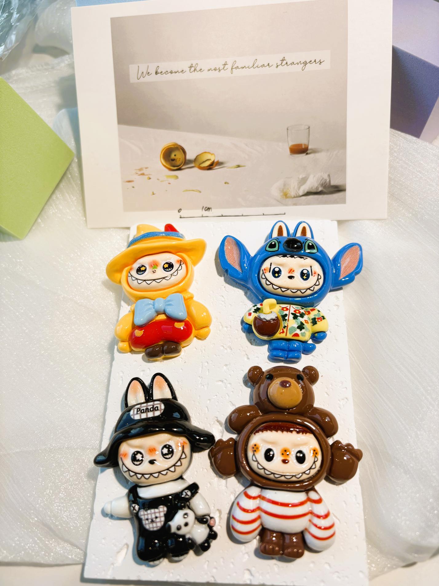 Cute Cartoon Resin DIY Accessories for Hair Clips, Keychains, Phone Cases, and Jewelry