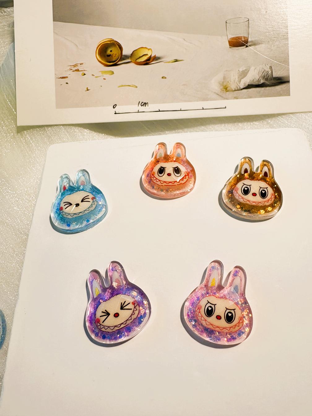 Cute Cartoon Resin DIY Accessories for Hair Clips, Keychains, Phone Cases, and Jewelry