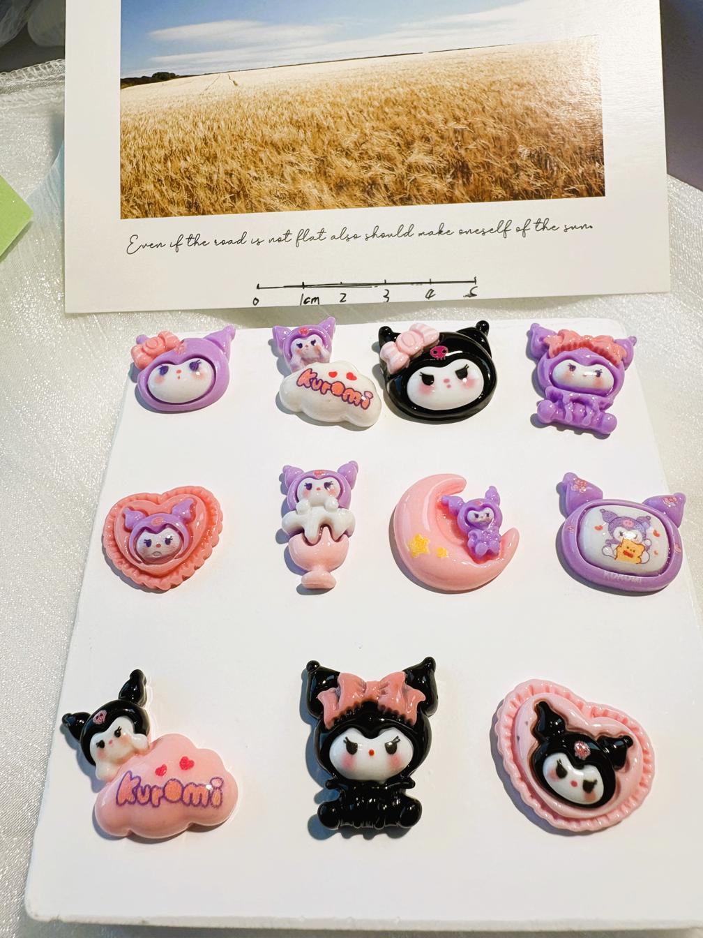 Cute Cartoon Resin DIY Accessories for Hair Clips, Keychains, Phone Cases, and Jewelry