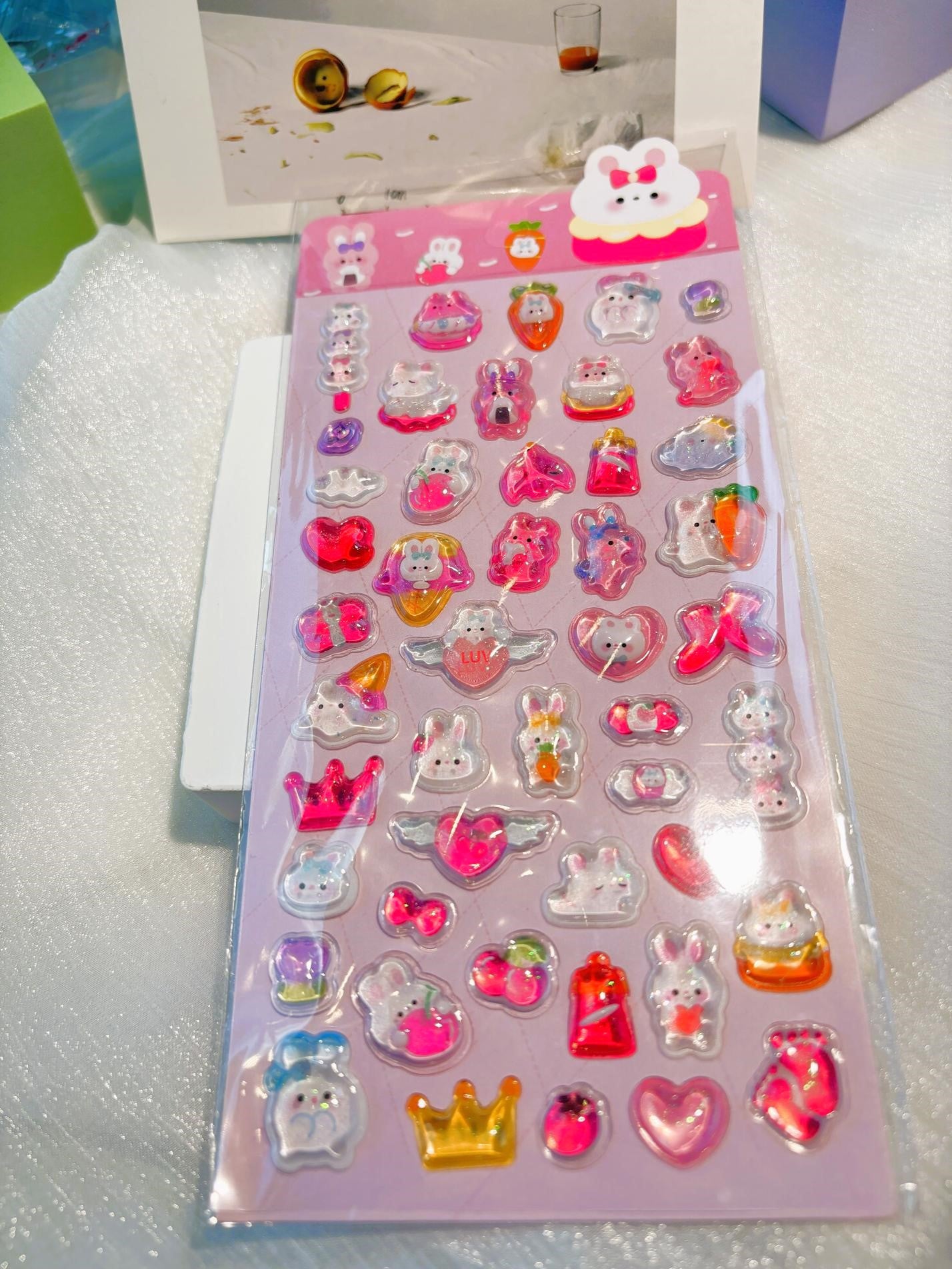 New DIY Stickers - Cartoon / 3D / Gem / Diamond / Bubble