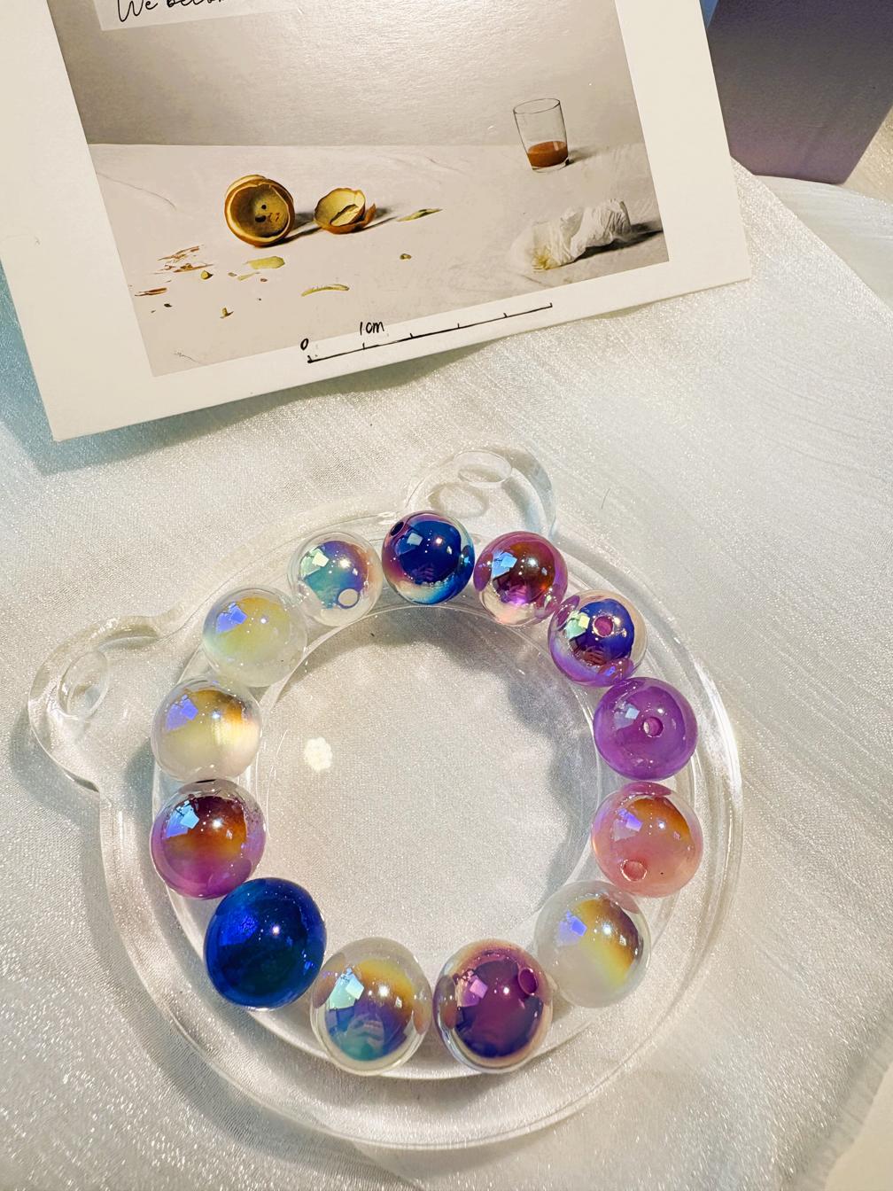 #05 Imitation glass, acrylic bracelet beads -16mm