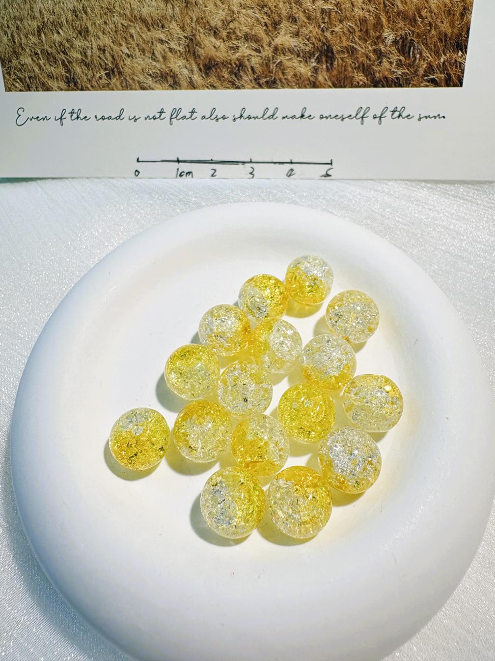 #03_ Explosion colored glass bracelet beads DIY - 10mm