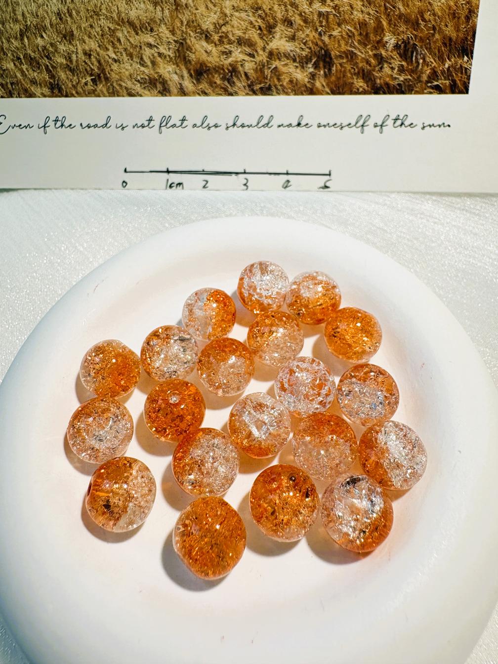 #03_ Explosion colored glass bracelet beads DIY - 10mm
