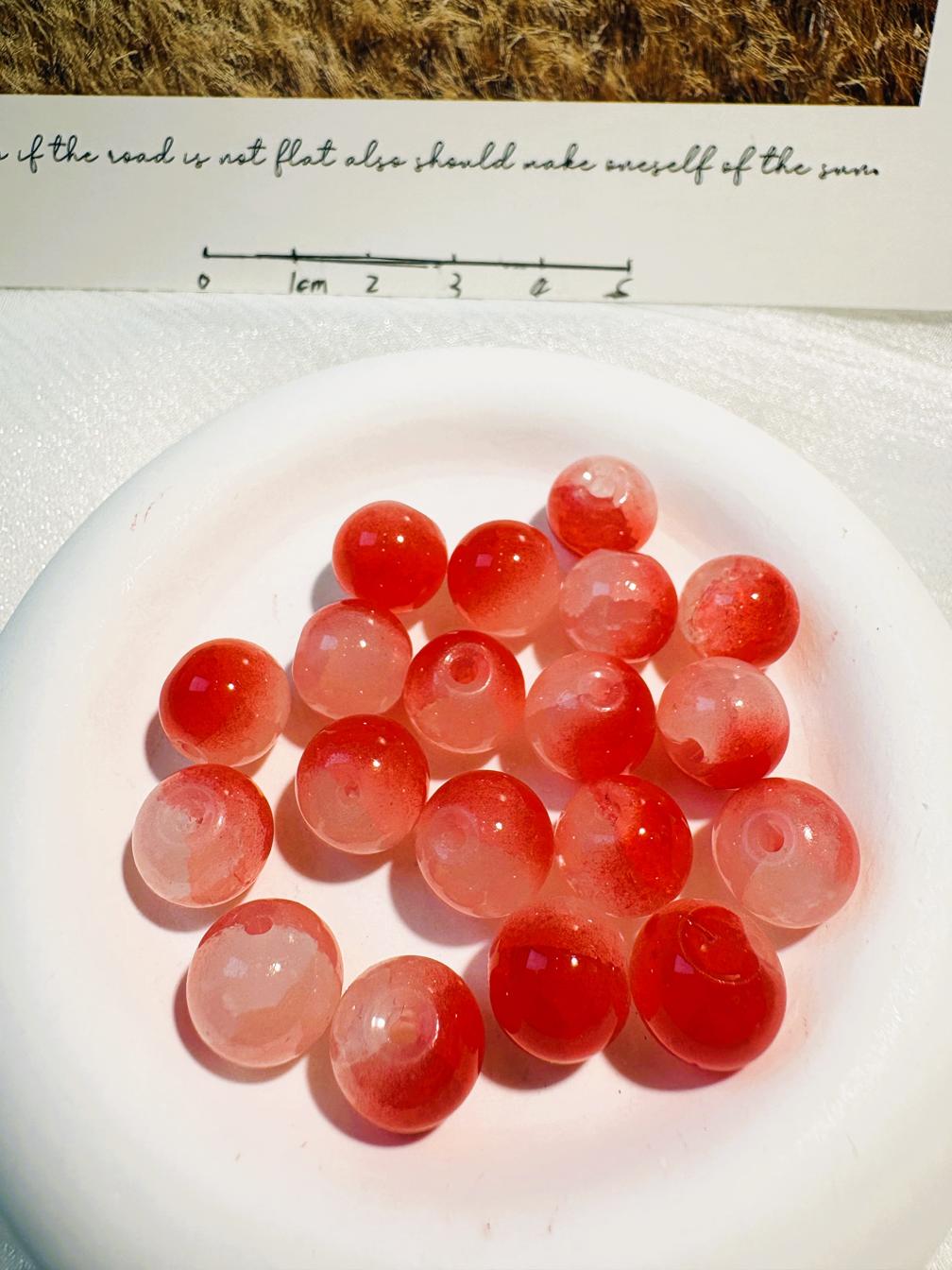 #03_ Explosion colored glass bracelet beads DIY - 10mm