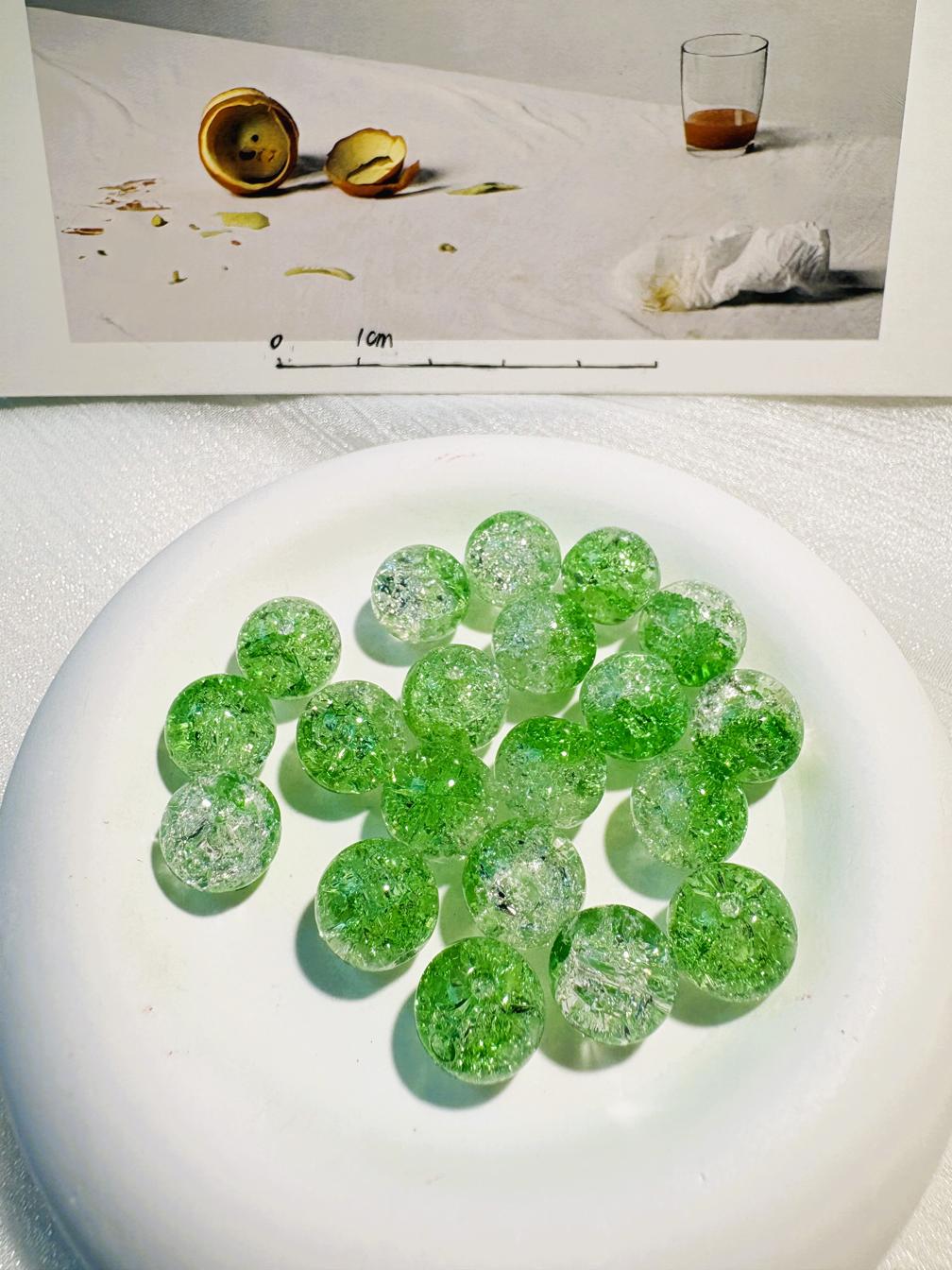 #03_ Explosion colored glass bracelet beads DIY - 10mm